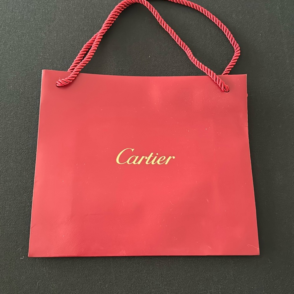 Cartier red shopping bag